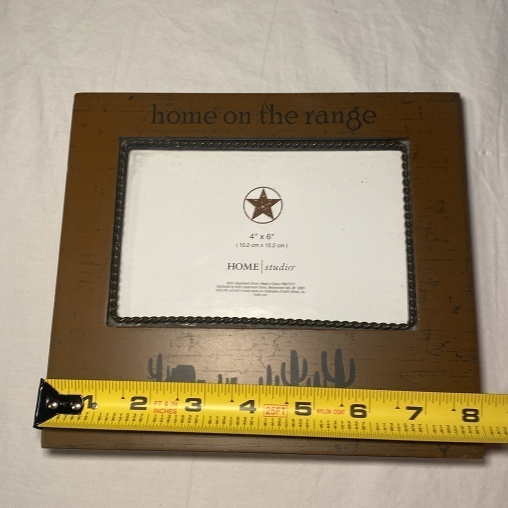 Home Studio Western Cowboy Themed 4x6 Photo Frames Home Decor NWOT Set of 3 - Picture 12 of 15